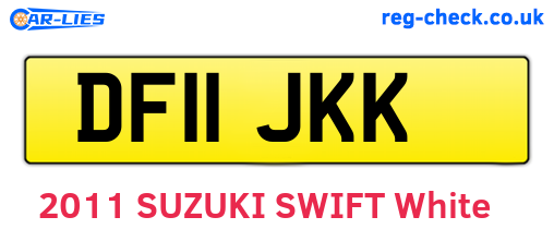 DF11JKK are the vehicle registration plates.