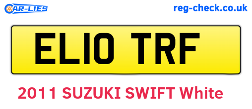 EL10TRF are the vehicle registration plates.