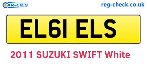 EL61ELS are the vehicle registration plates.