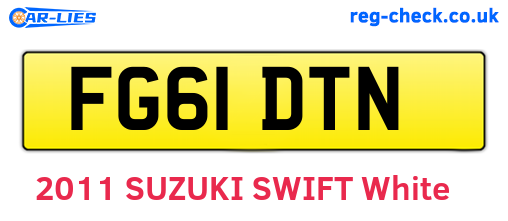 FG61DTN are the vehicle registration plates.