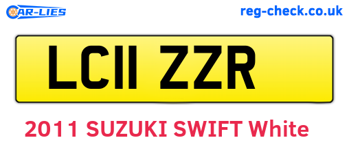 LC11ZZR are the vehicle registration plates.