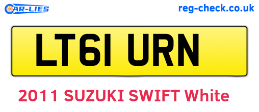 LT61URN are the vehicle registration plates.