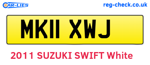 MK11XWJ are the vehicle registration plates.