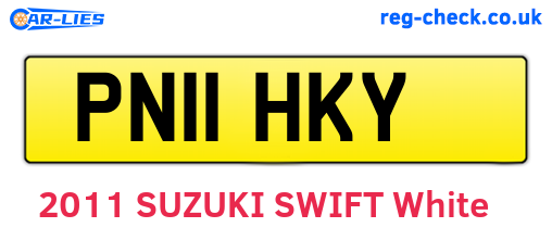 PN11HKY are the vehicle registration plates.