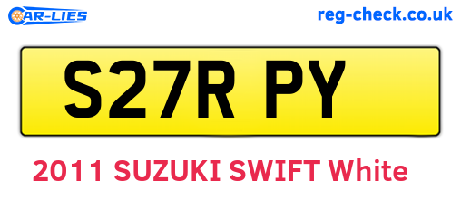 S27RPY are the vehicle registration plates.