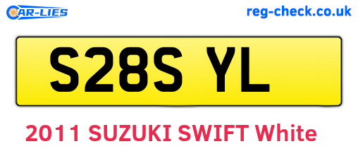 S28SYL are the vehicle registration plates.
