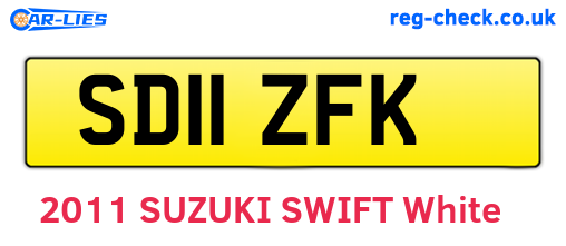 SD11ZFK are the vehicle registration plates.