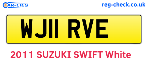 WJ11RVE are the vehicle registration plates.