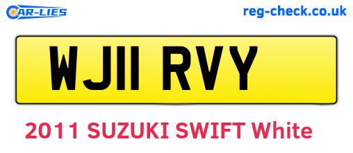 WJ11RVY are the vehicle registration plates.