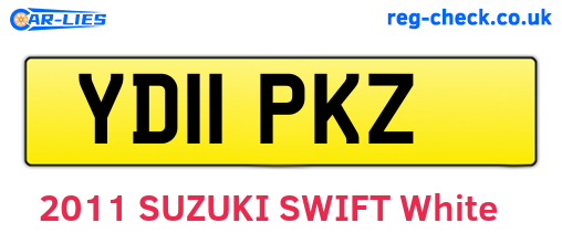 YD11PKZ are the vehicle registration plates.