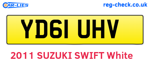 YD61UHV are the vehicle registration plates.
