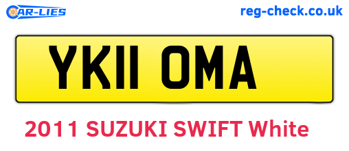 YK11OMA are the vehicle registration plates.
