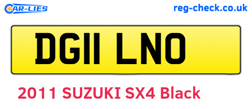 DG11LNO are the vehicle registration plates.