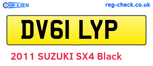 DV61LYP are the vehicle registration plates.