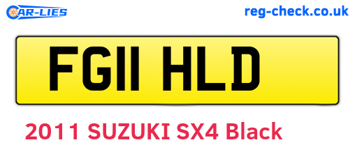 FG11HLD are the vehicle registration plates.