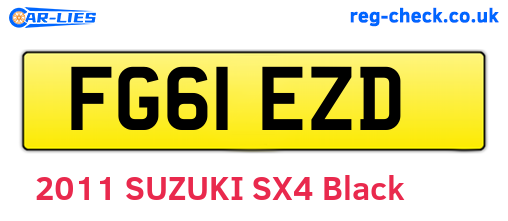 FG61EZD are the vehicle registration plates.