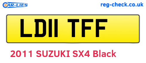 LD11TFF are the vehicle registration plates.