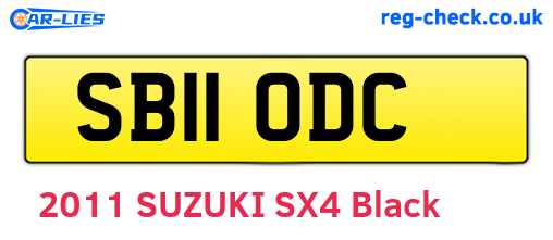 SB11ODC are the vehicle registration plates.
