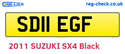 SD11EGF are the vehicle registration plates.