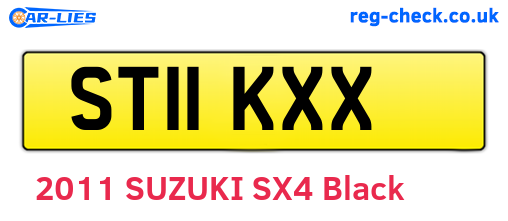 ST11KXX are the vehicle registration plates.