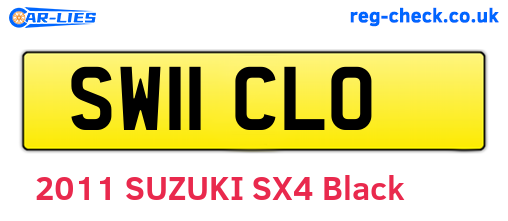 SW11CLO are the vehicle registration plates.