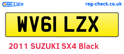 WV61LZX are the vehicle registration plates.