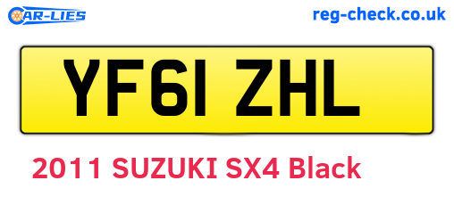 YF61ZHL are the vehicle registration plates.