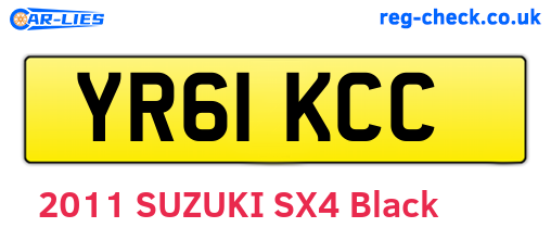 YR61KCC are the vehicle registration plates.
