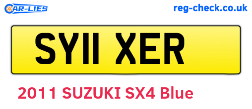 SY11XER are the vehicle registration plates.