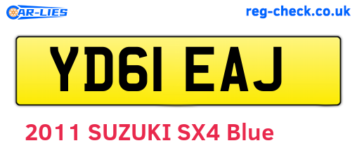 YD61EAJ are the vehicle registration plates.