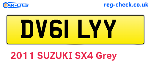 DV61LYY are the vehicle registration plates.