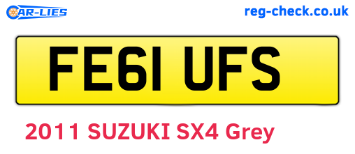FE61UFS are the vehicle registration plates.