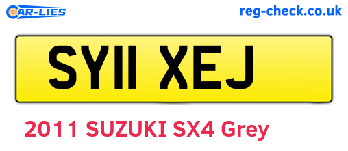 SY11XEJ are the vehicle registration plates.