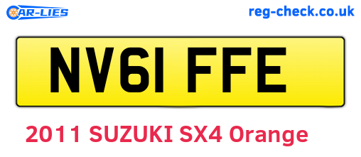 NV61FFE are the vehicle registration plates.