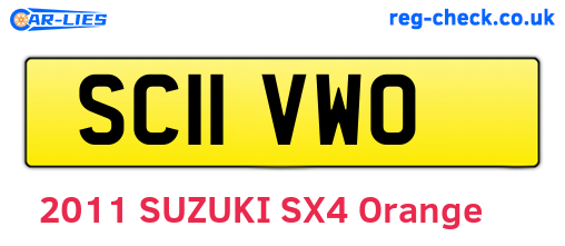 SC11VWO are the vehicle registration plates.