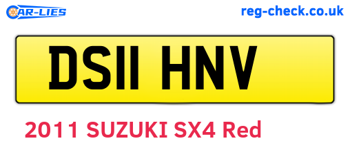 DS11HNV are the vehicle registration plates.