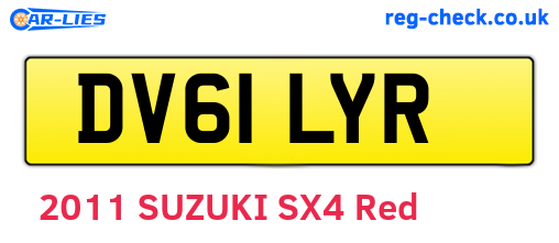 DV61LYR are the vehicle registration plates.