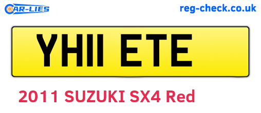 YH11ETE are the vehicle registration plates.