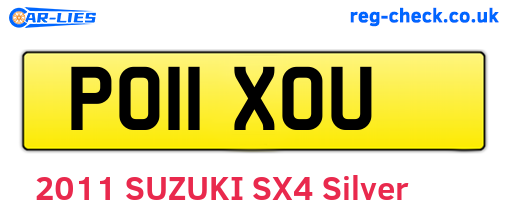PO11XOU are the vehicle registration plates.