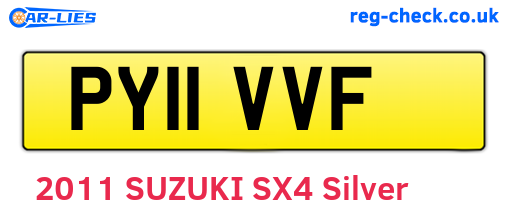 PY11VVF are the vehicle registration plates.