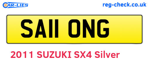 SA11ONG are the vehicle registration plates.