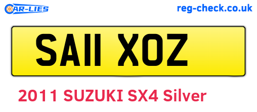 SA11XOZ are the vehicle registration plates.