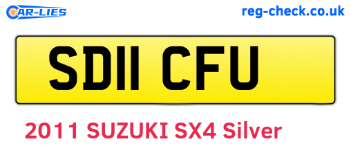 SD11CFU are the vehicle registration plates.