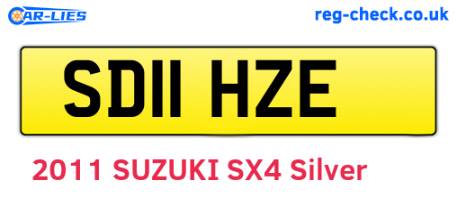SD11HZE are the vehicle registration plates.