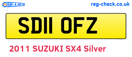 SD11OFZ are the vehicle registration plates.