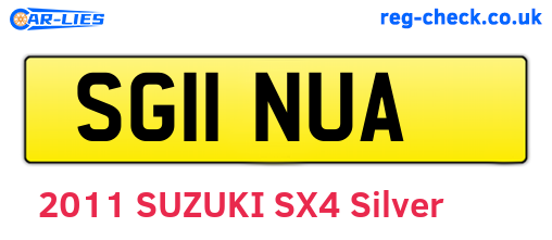 SG11NUA are the vehicle registration plates.