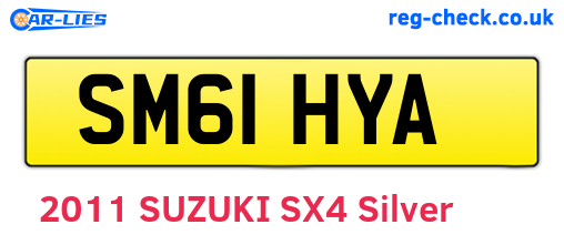 SM61HYA are the vehicle registration plates.