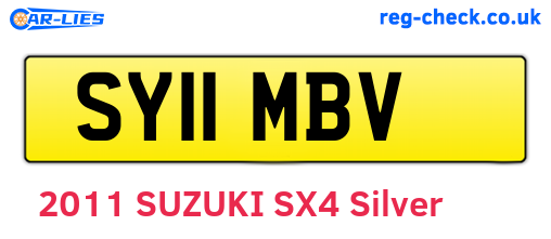 SY11MBV are the vehicle registration plates.