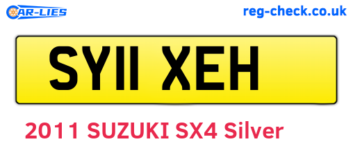 SY11XEH are the vehicle registration plates.