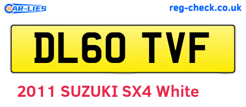 DL60TVF are the vehicle registration plates.